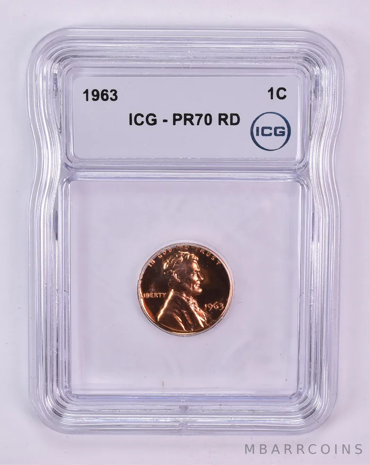 1963 Lincoln Memorial Cent PR70 RD ICG