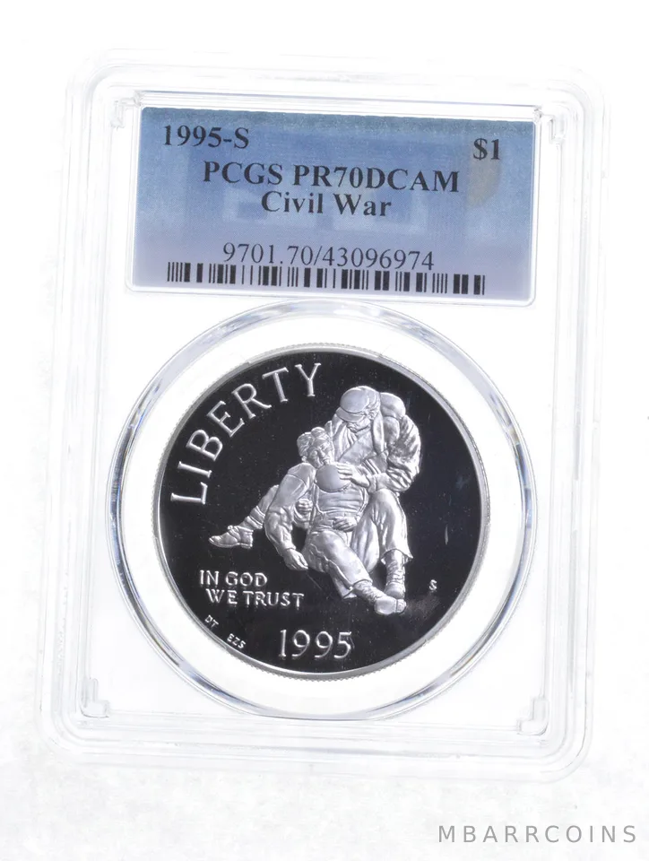 PR70 DCAM 1995-S Civil War Battlefield Commemorative Dollar - Graded PCGS *5905