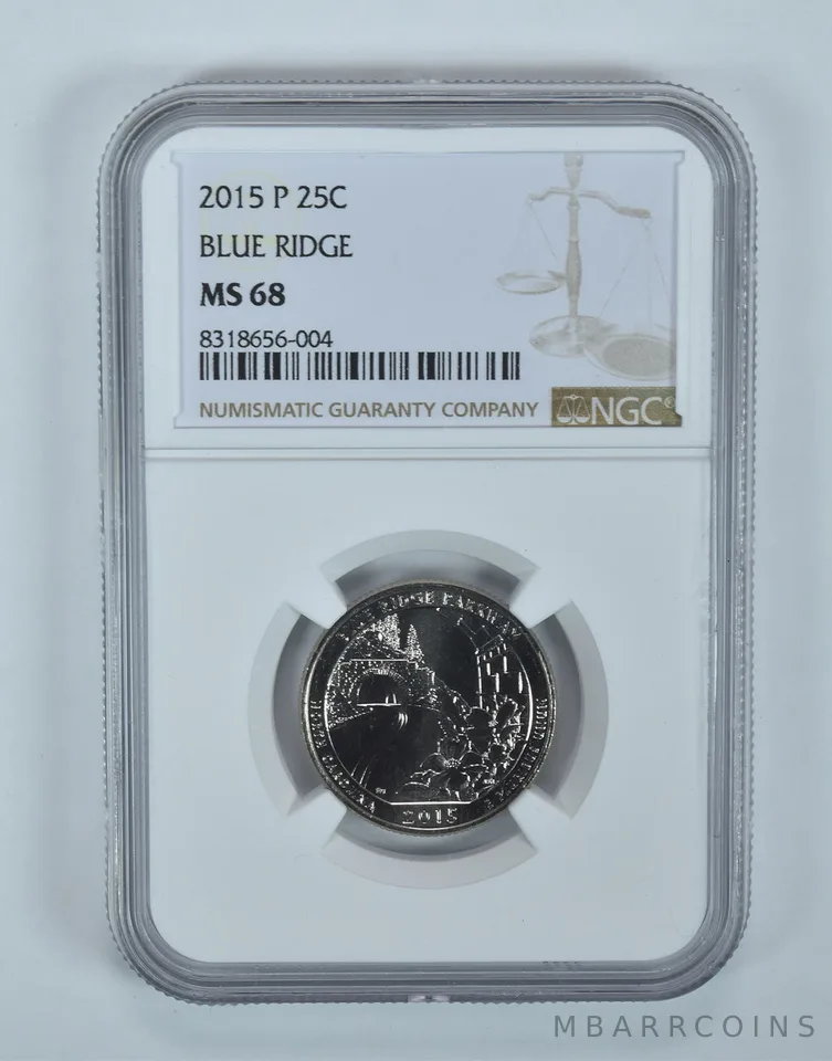 2015-P Washington Quarter Blue Ridge ATB MS68 NGC