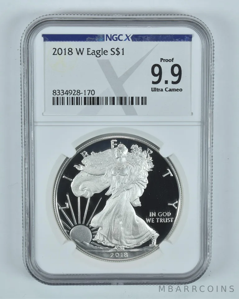 2018-W American Silver Eagle Proof 9.9 NGC X NGCX
