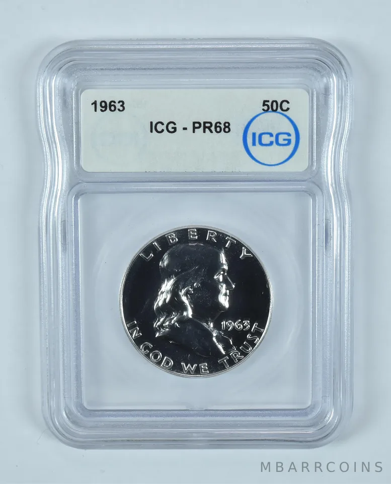 1963 Franklin Half Dollar PR68 ICG