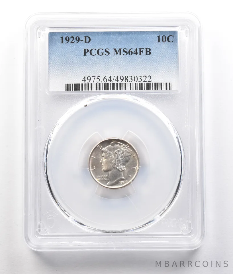 1929-D Mercury Dime MS64 FB PCGS *0843