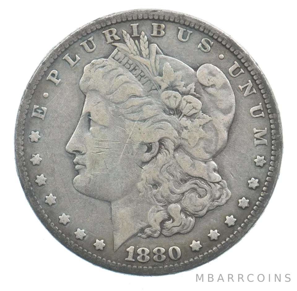 Early - 1880-S Morgan Silver Dollar - 90% US Coin *005