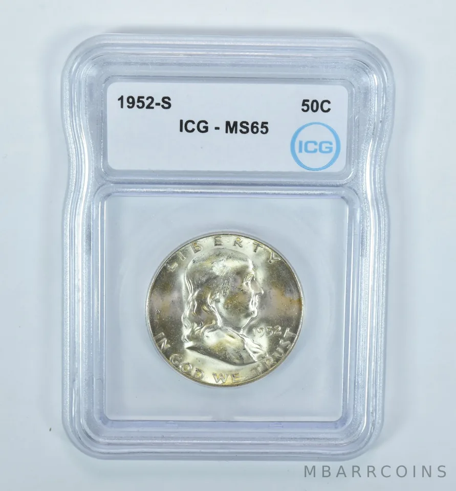 1952-S Franklin Half Dollar MS65 ICG