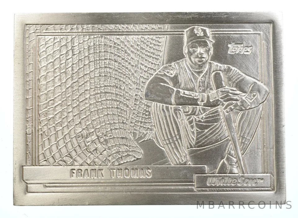 1992 Frank Thomas White Sox Silver Bar 4.35 Troy Oz *0668
