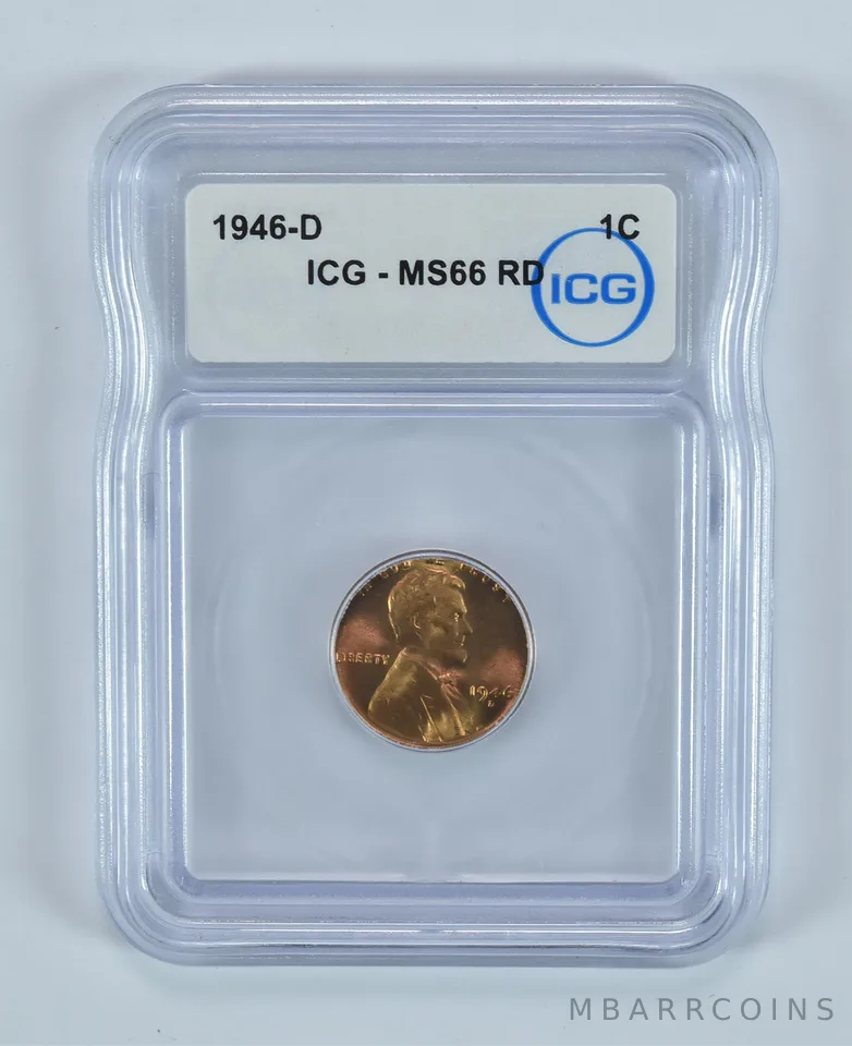 1946-D Lincoln Wheat Cent MS66 RD ICG