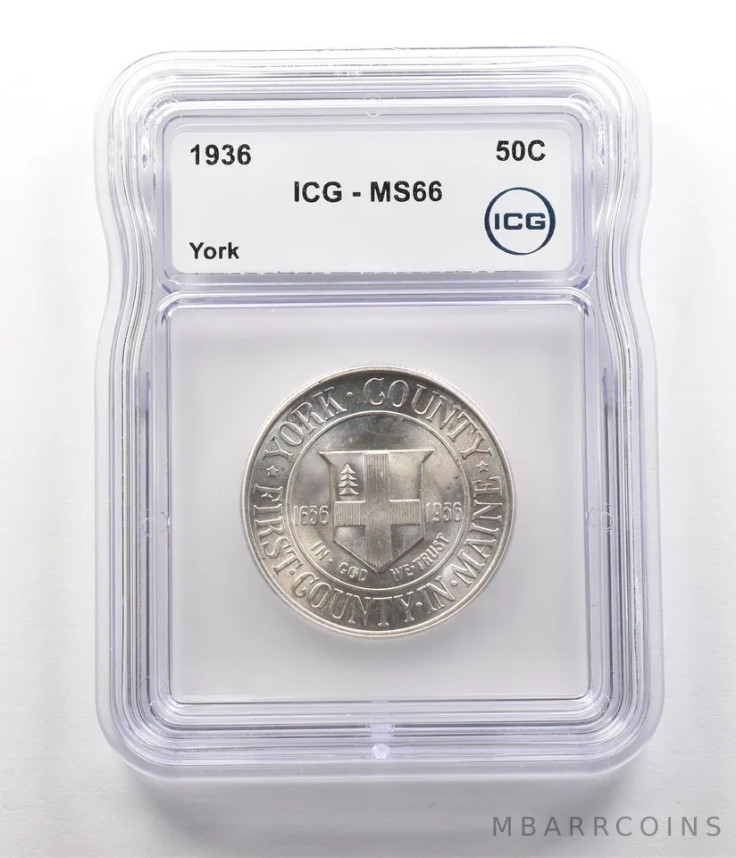 1936 York Commemorative Half Dollar MS66 ICG *6789
