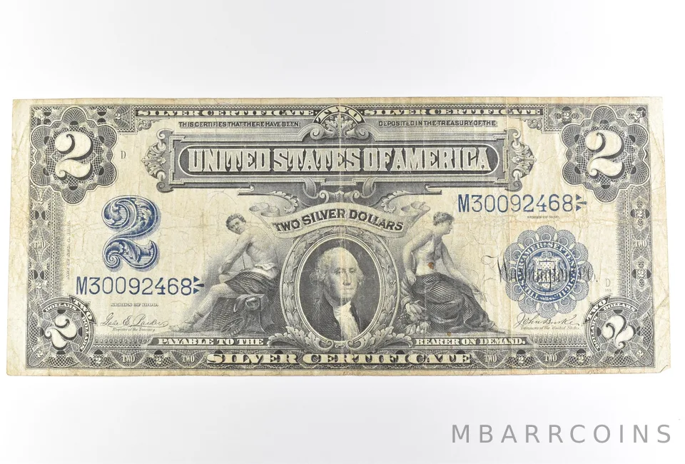 1899 $2 Silver Certificate Large Note Blue Seal *2517