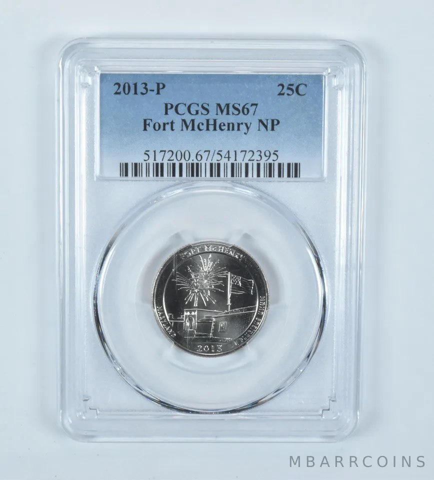 2013-P Washington Quarter ATB Fort McHenry MS67 PCGS