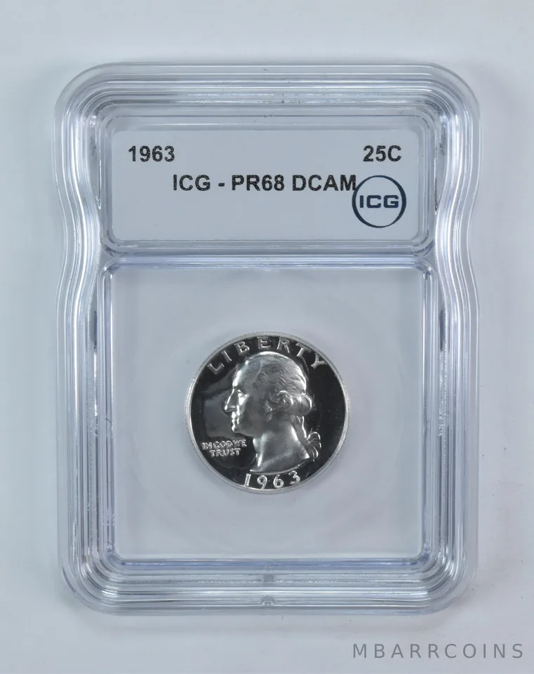 1963 Washington Quarter PR68 DCAM ICG