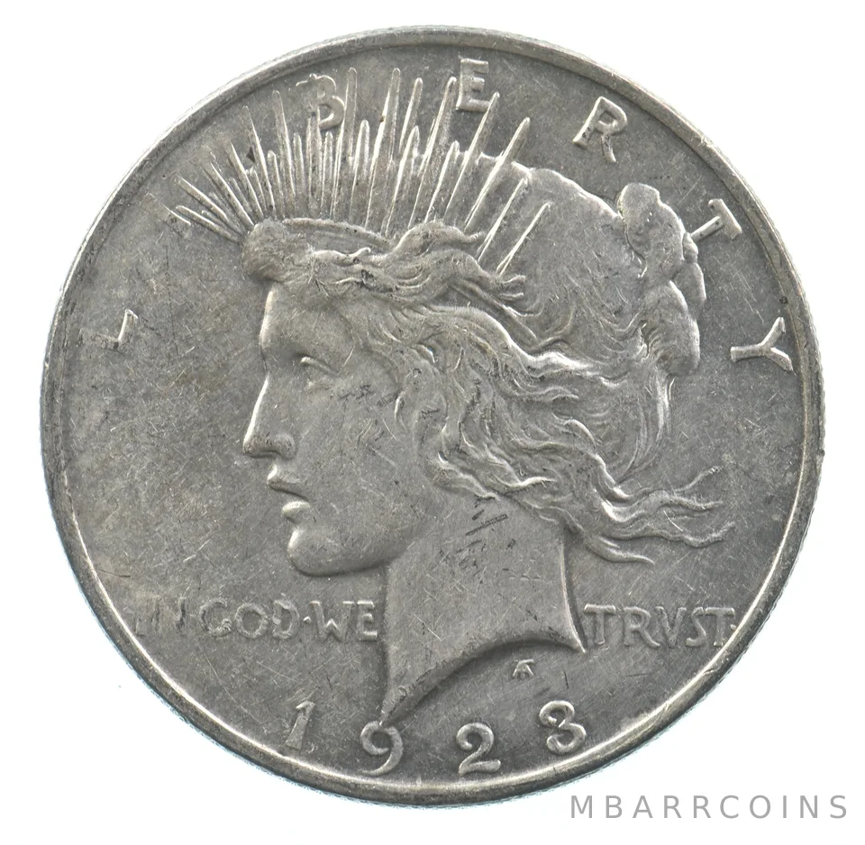 Early - 1923 Peace Silver Dollar - 90% US Coin *478