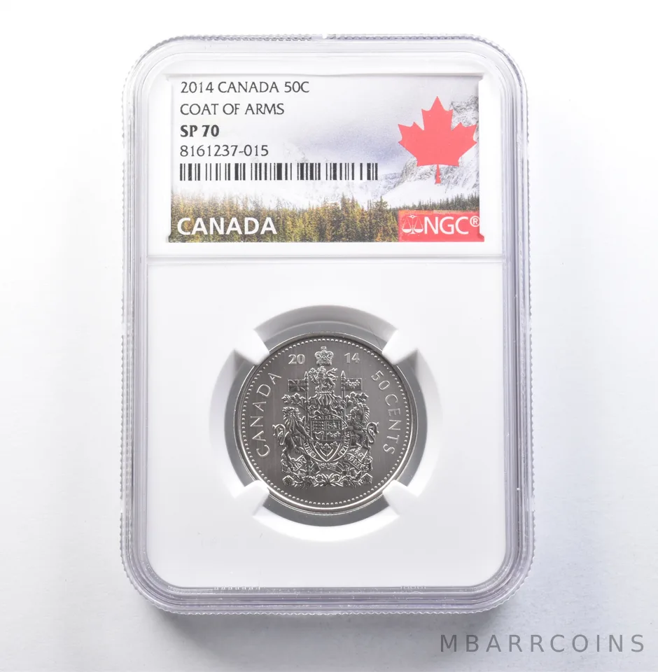 2014 Canada 50 Cents Coat Of Arms SP70 NGC a5924