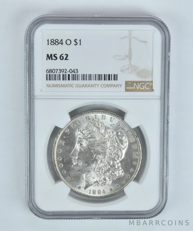 MS62 1884-O Morgan Silver Dollar NGC Beautifully Toned *2218