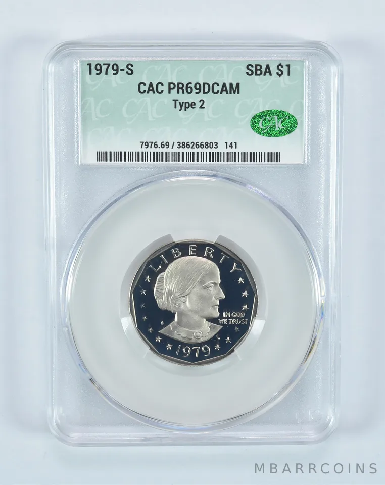 1979-S Susan B Anthony $1 Type 2 PR69 DCAM CAC CACg