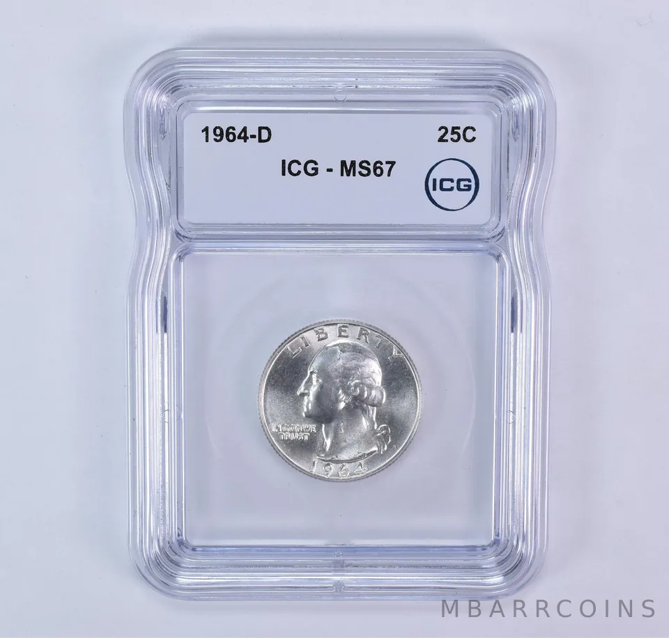 1964-D Washington Quarter MS67 ICG