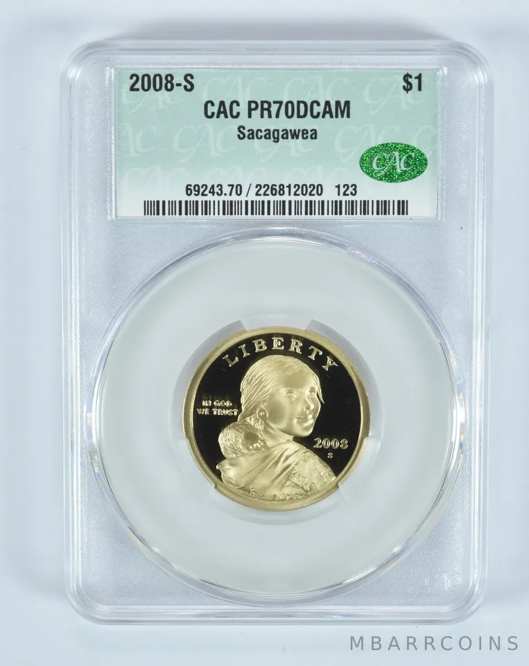 2008-S Sacagawea $1 PR70 DCAM CAC CACg
