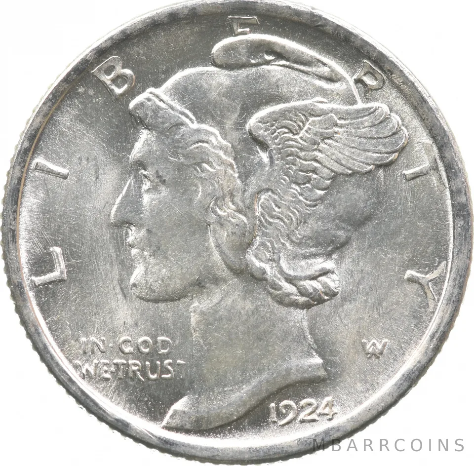 1924 Mercury Dime *5248