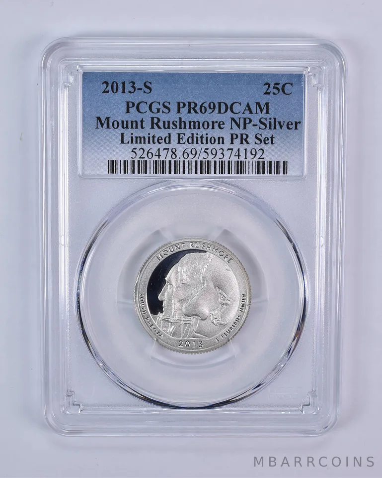 2013-S ATB Quarter Silver Mount Rushmore Limited Edition Set PR69 DCAM PCGS