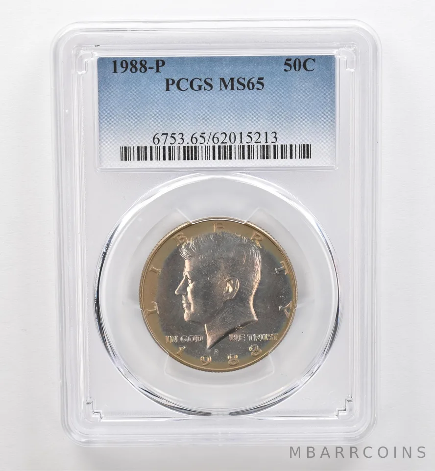 1988-P Kennedy Half Dollar MS65 PCGS Beautiful Tone *9267
