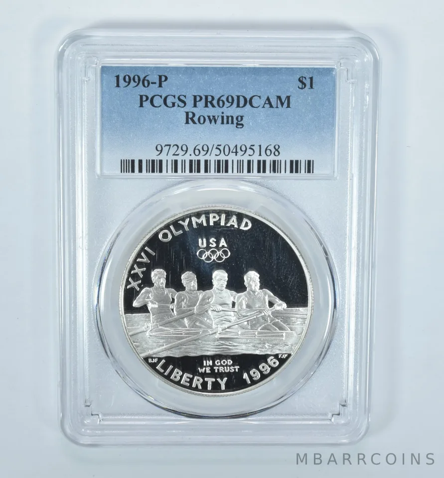 1996-P Olympic Rowing Commemorative Silver Dollar PR69 DCAM PCGS