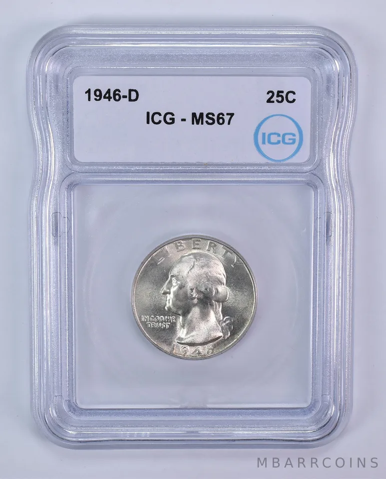 1946-D Washington Quarter MS67 ICG