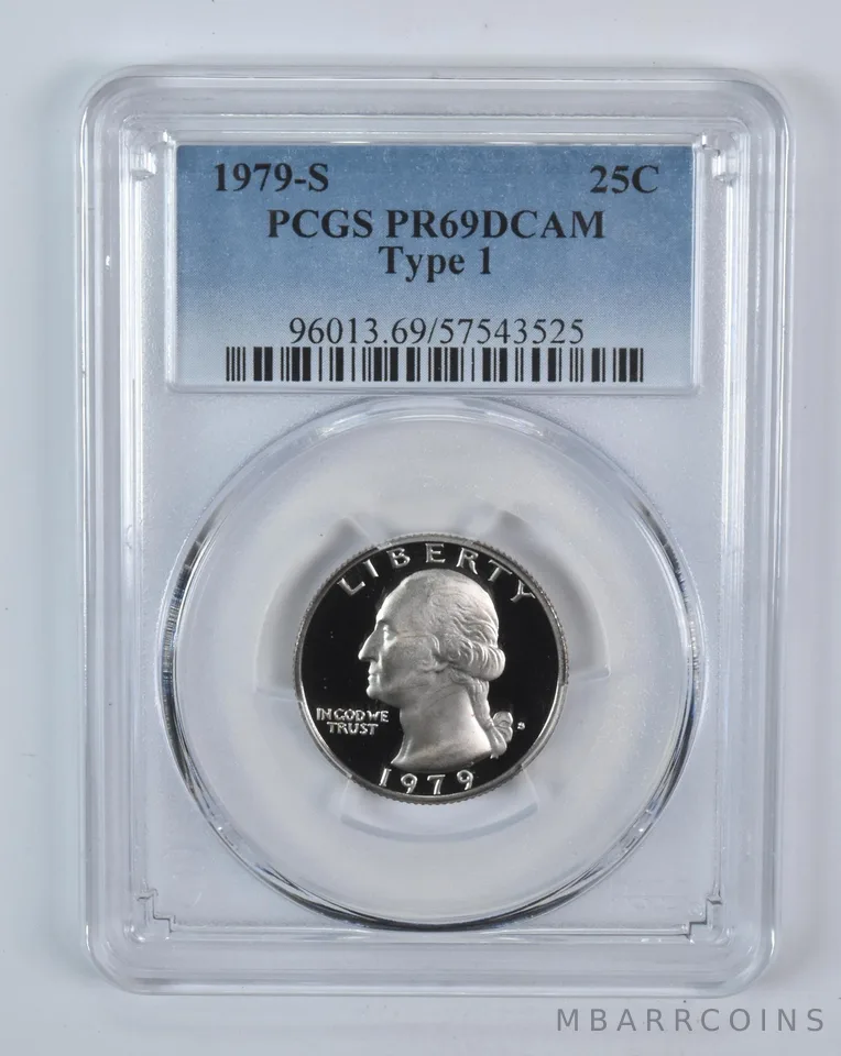 1979-S Washington Quarter Type 1 PR69 DCAM PCGS Blue Label