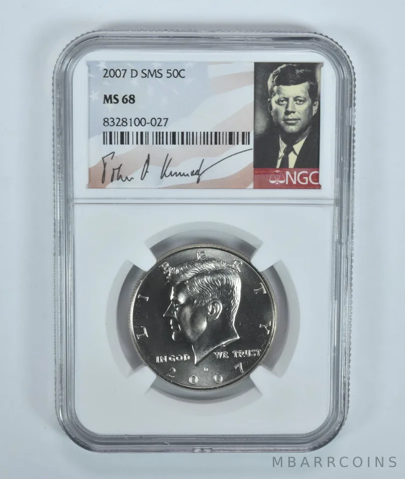 2007-D Kennedy Half Dollar SMS MS68 NGC Special Label