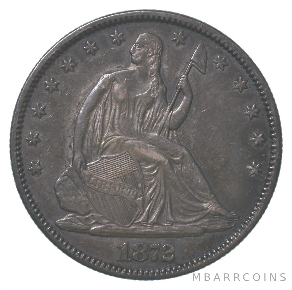1872 Seated Liberty Half Dollar *8711