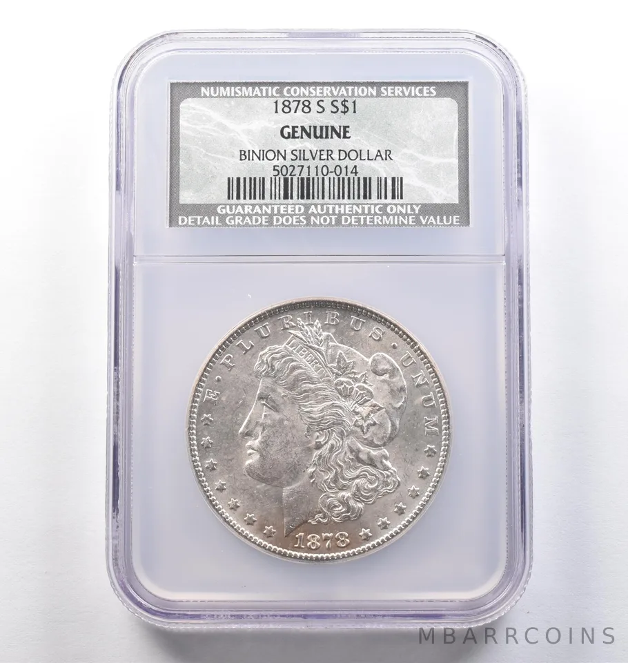 1878-S Morgan Silver Dollar Binion Silver Dollar Genuine NCS/NGC *3875