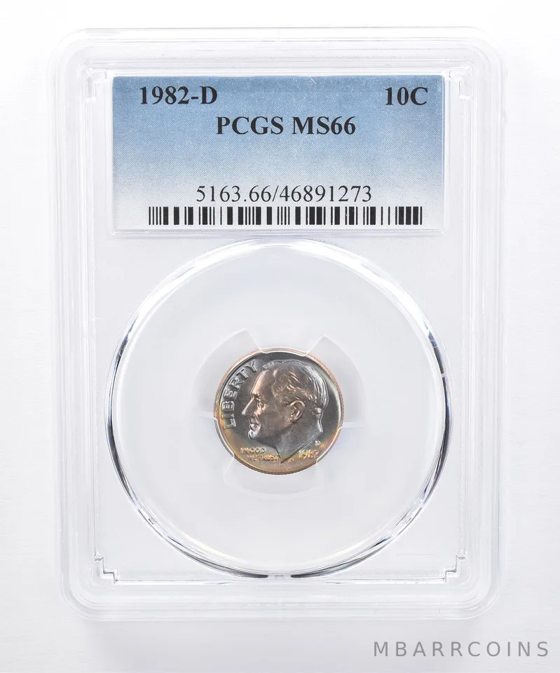 1982-D Roosevelt Dime MS66 PCGS Beautiful Tone *8298