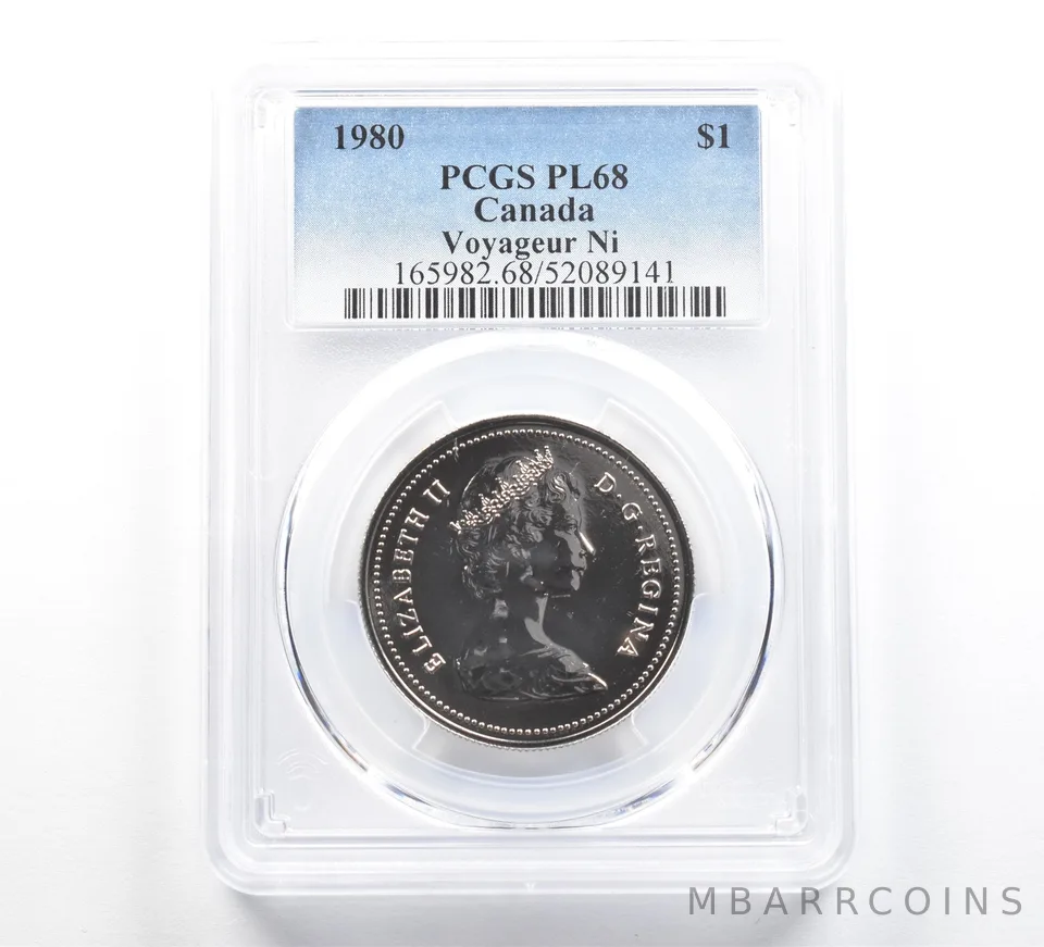 1980 Canada 1 Dollar Voyageur PL68 PCGS Blue Label