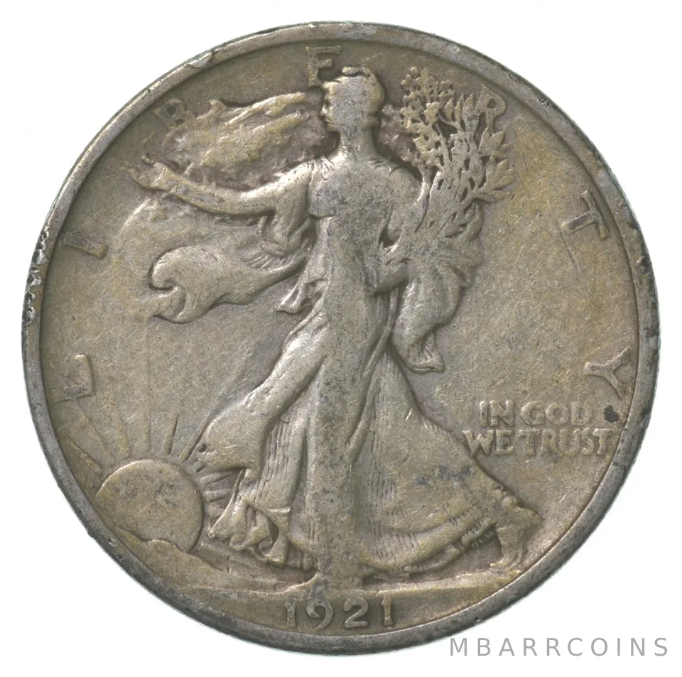 1921 Walking Liberty Half Dollar a6394