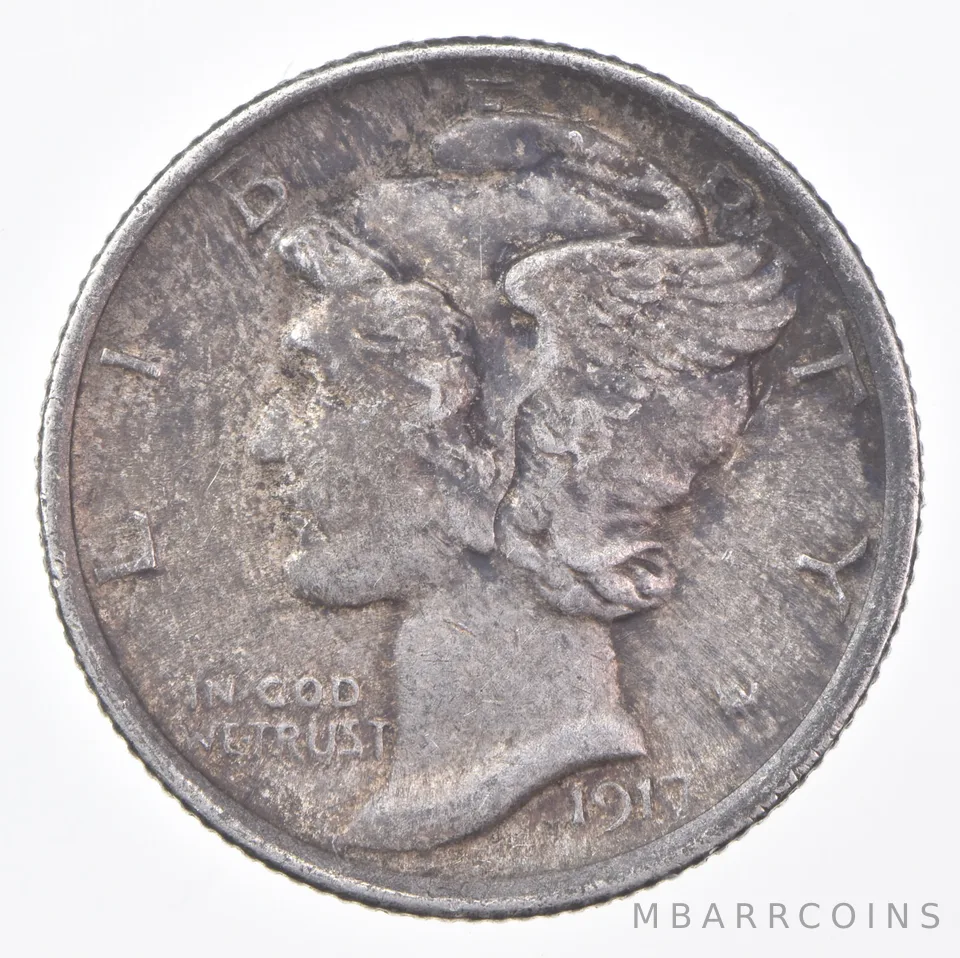 1917 Mercury Dime Beautiful Tone *1209