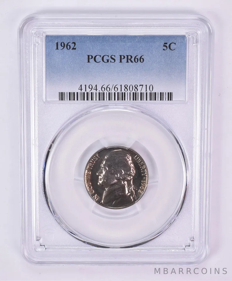 1962 Jefferson Nickel PR66 PCGS Beautiful Tone *1116