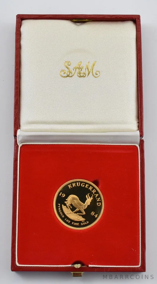 1984 South Africa Gold Krugerrand 1 Oz Gold W/ Box *1088