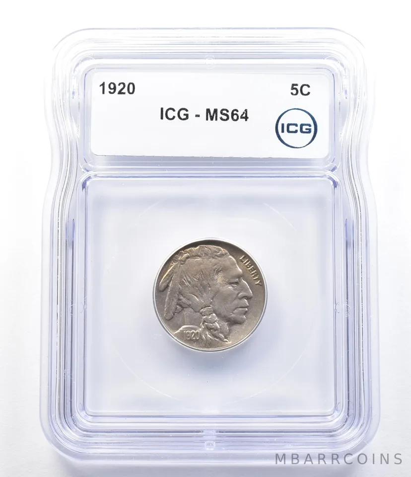 1920 Indian Head Buffalo Nickel MS64 ICG *6939
