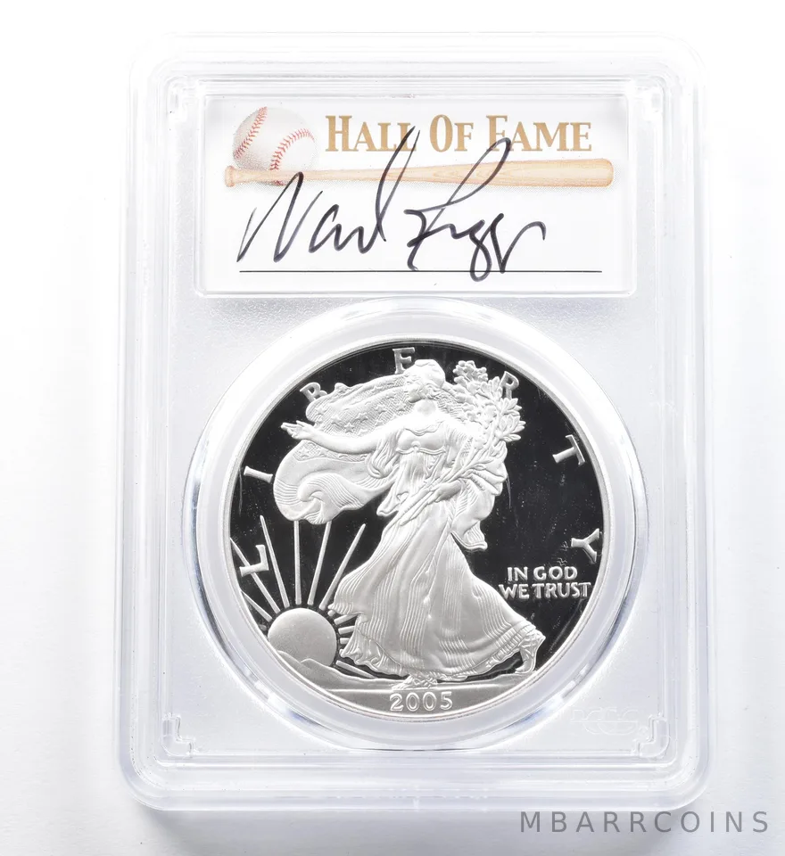2005-W American Silver Eagle Wade Boggs PR70 DCAM PCGS *1201