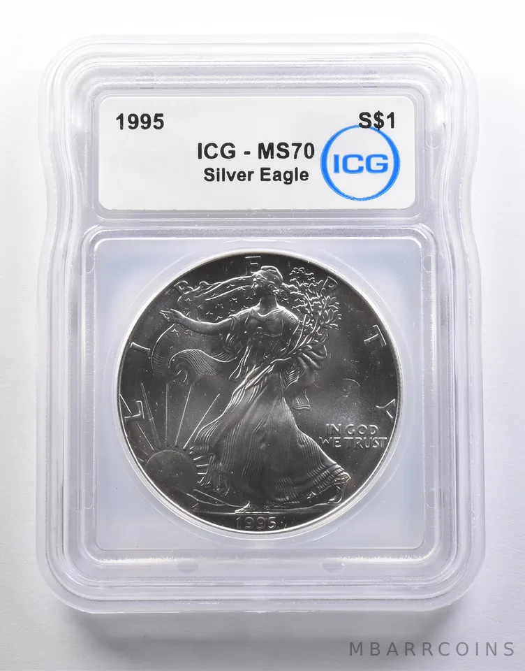 1995 American Silver Eagle MS70 ICG a6547