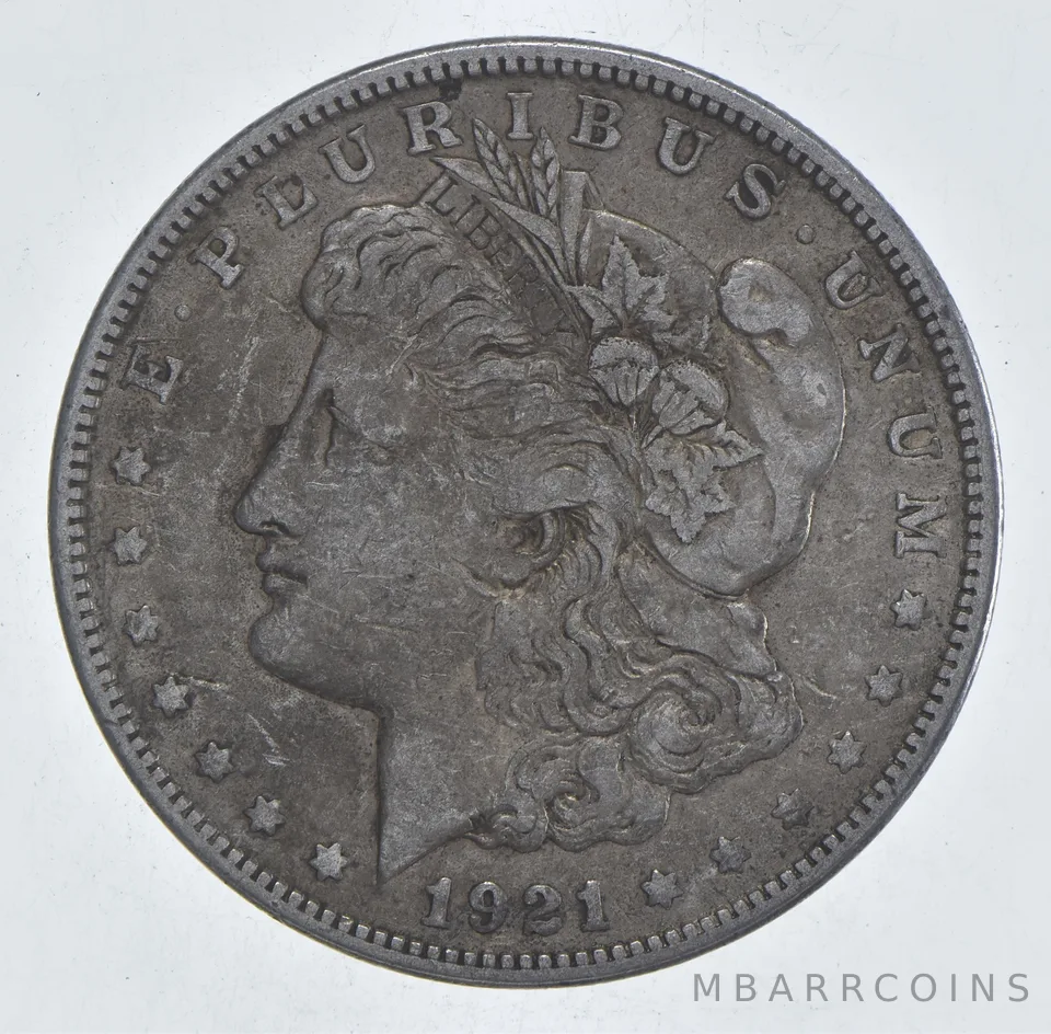 1921 Morgan Silver Dollar - Last Year Issue 90% $1 Bullion *505