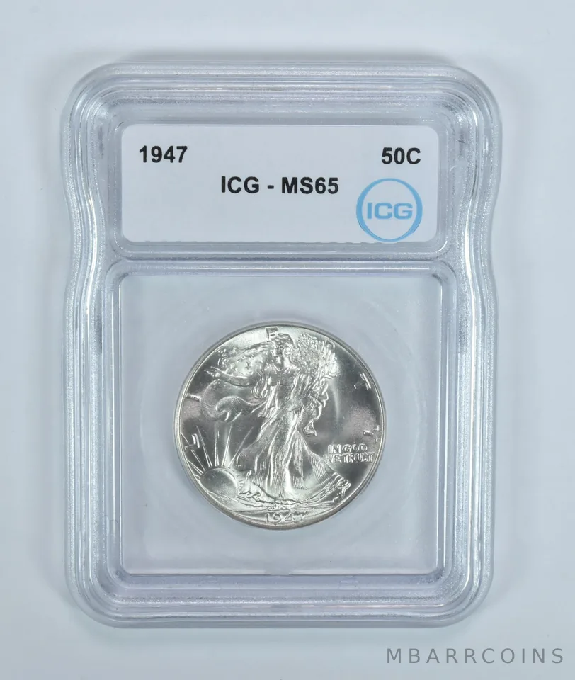 1947 Walking Liberty Half Dollar MS65 ICG