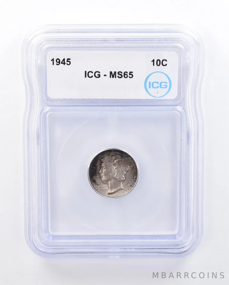 1945 Mercury Dime MS65 ICG Beautiful Tone a2723