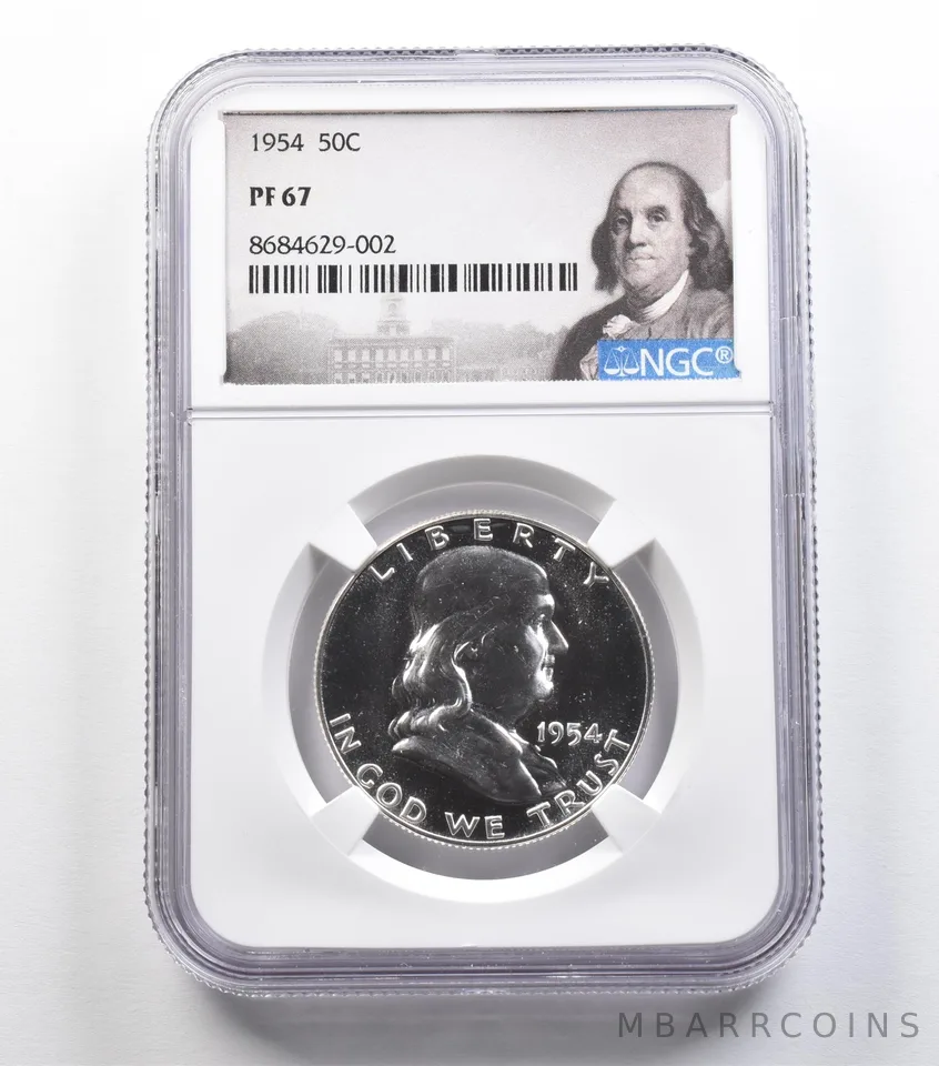 1954 Franklin Half Dollar PF67 NGC PQ *9155