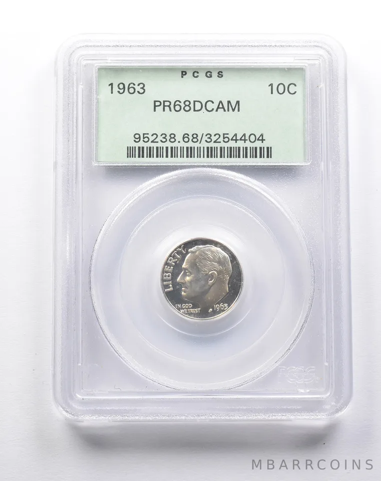 PR68 DCAM 1963 Roosevelt Dime PCGS OGH *8005