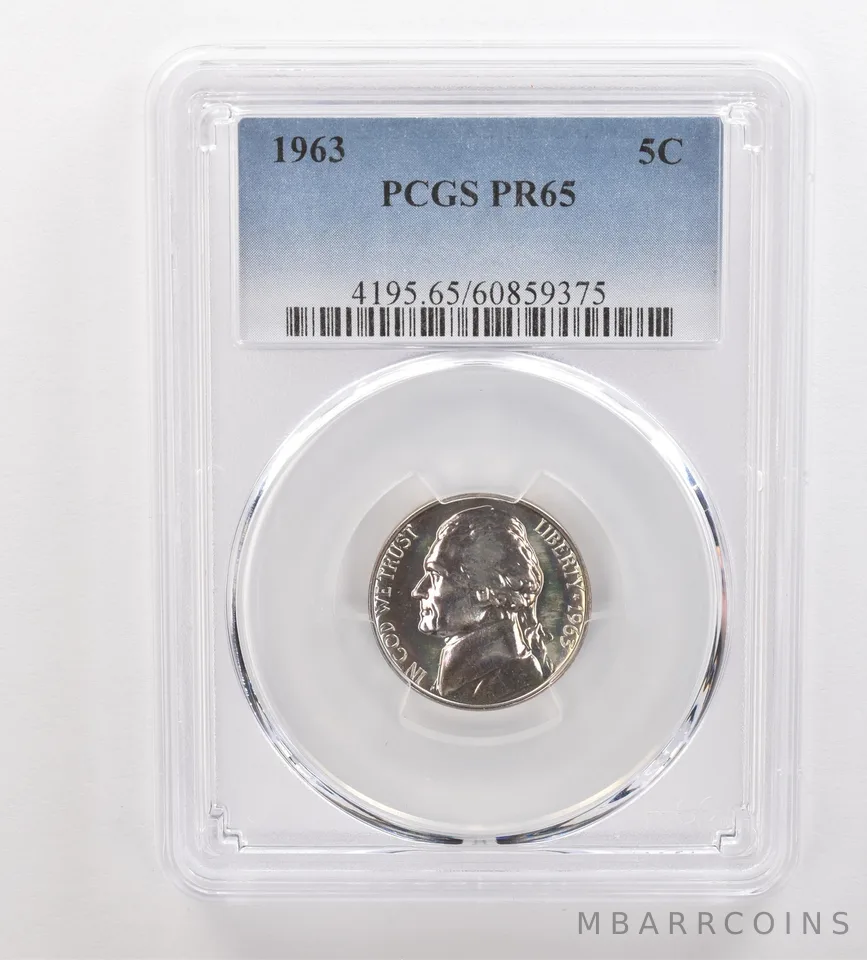 1963 Jefferson Nickel PR65 PCGS Beautiful Tone *3278