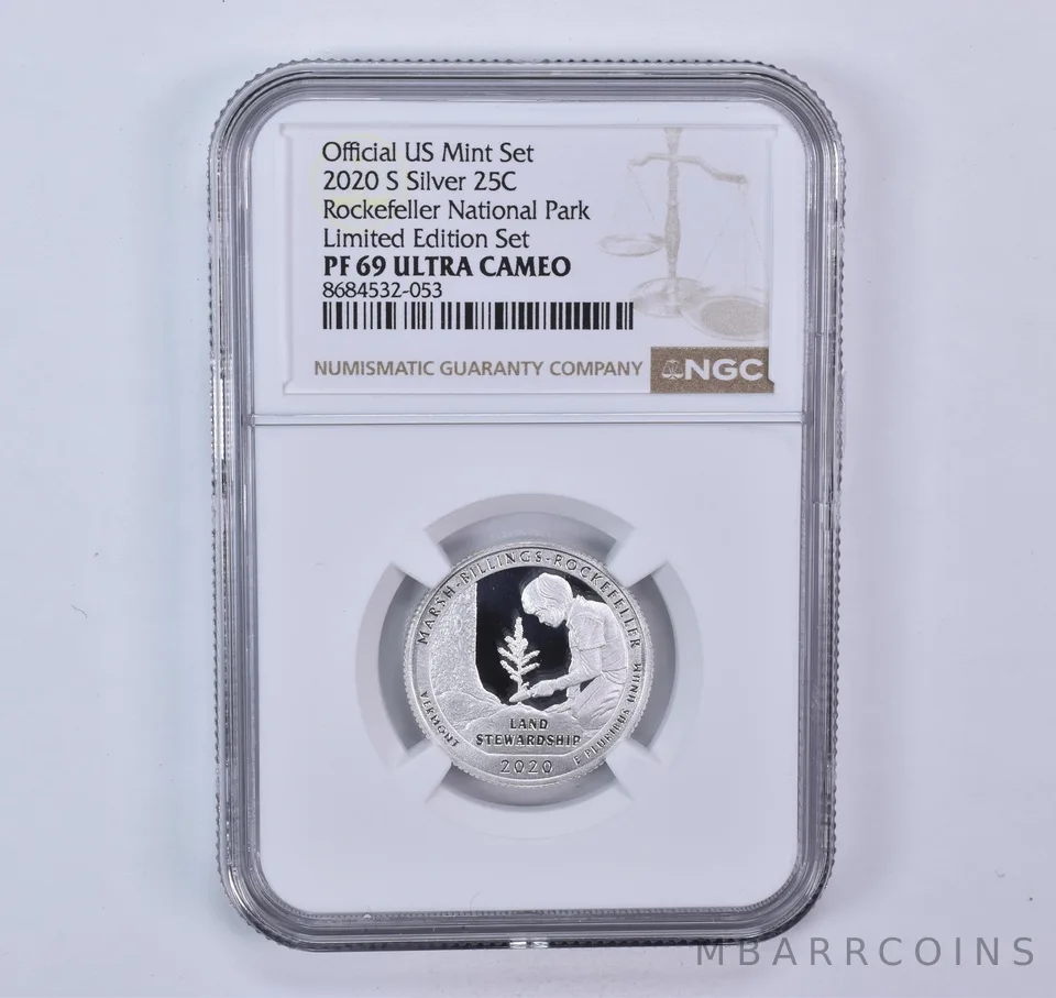 2020-S ATB Quarter Silver Rockefeller NP Limited Edition Set PF69 UCAM NGC