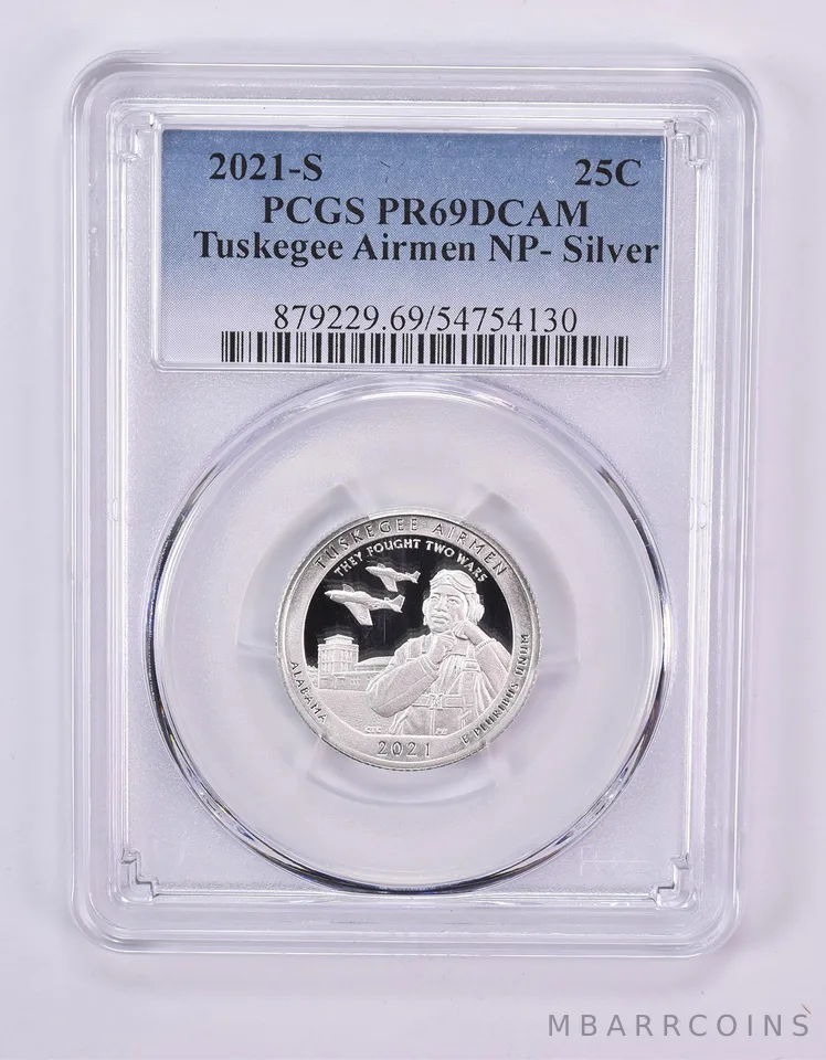 2021-S Washington Quarter ATB Tuskegee Airmen Silver PR69 DCAM PCGS