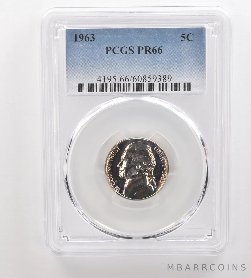 1963 Jefferson Nickel PR66 PCGS Beautiful Tone *3280