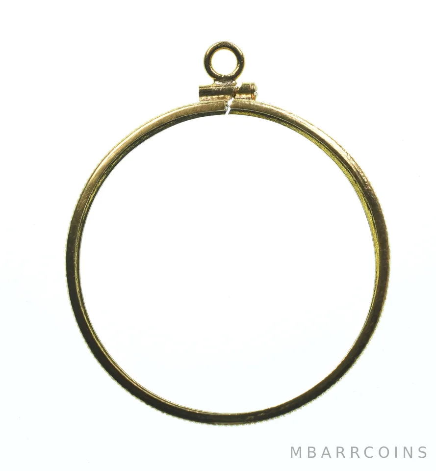 14K 32.7mm GF American Gold Eagle Coin Bezel Pendant Frame Edge 1 Oz *1264