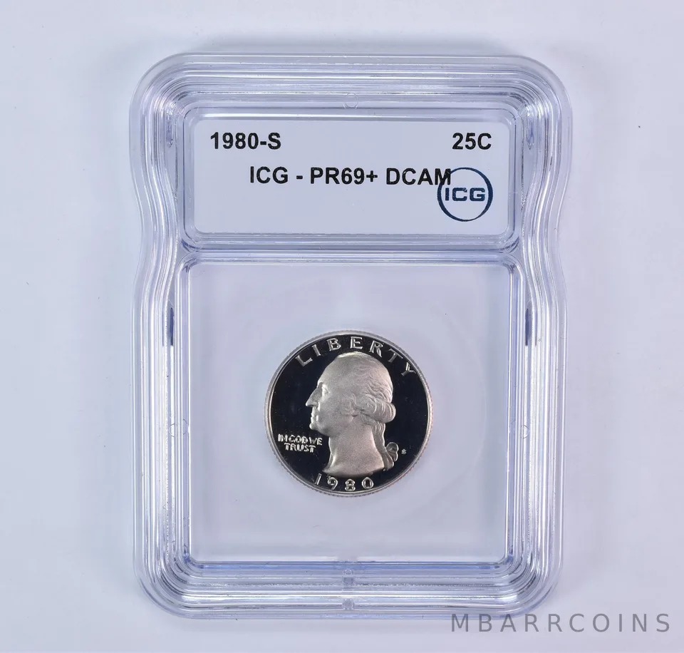 1980-S Washington Quarter PR69+ DCAM ICG