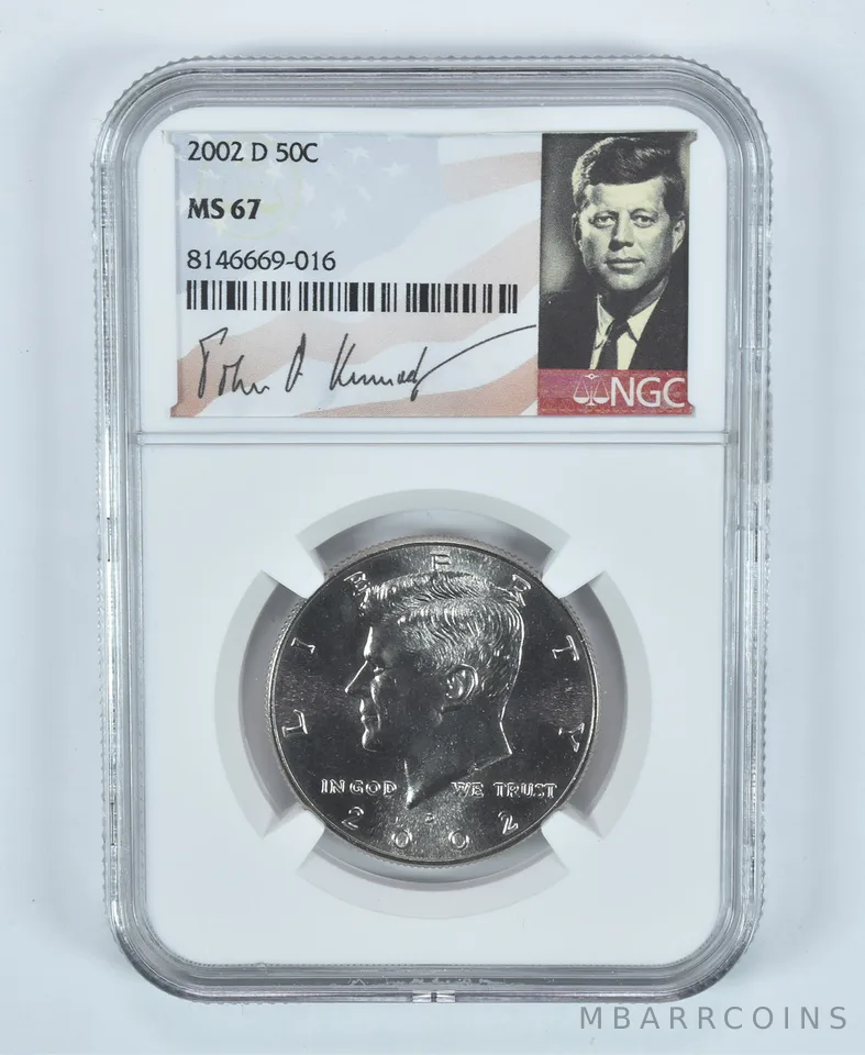 2002-D Kennedy Half Dollar MS67 NGC Special Label